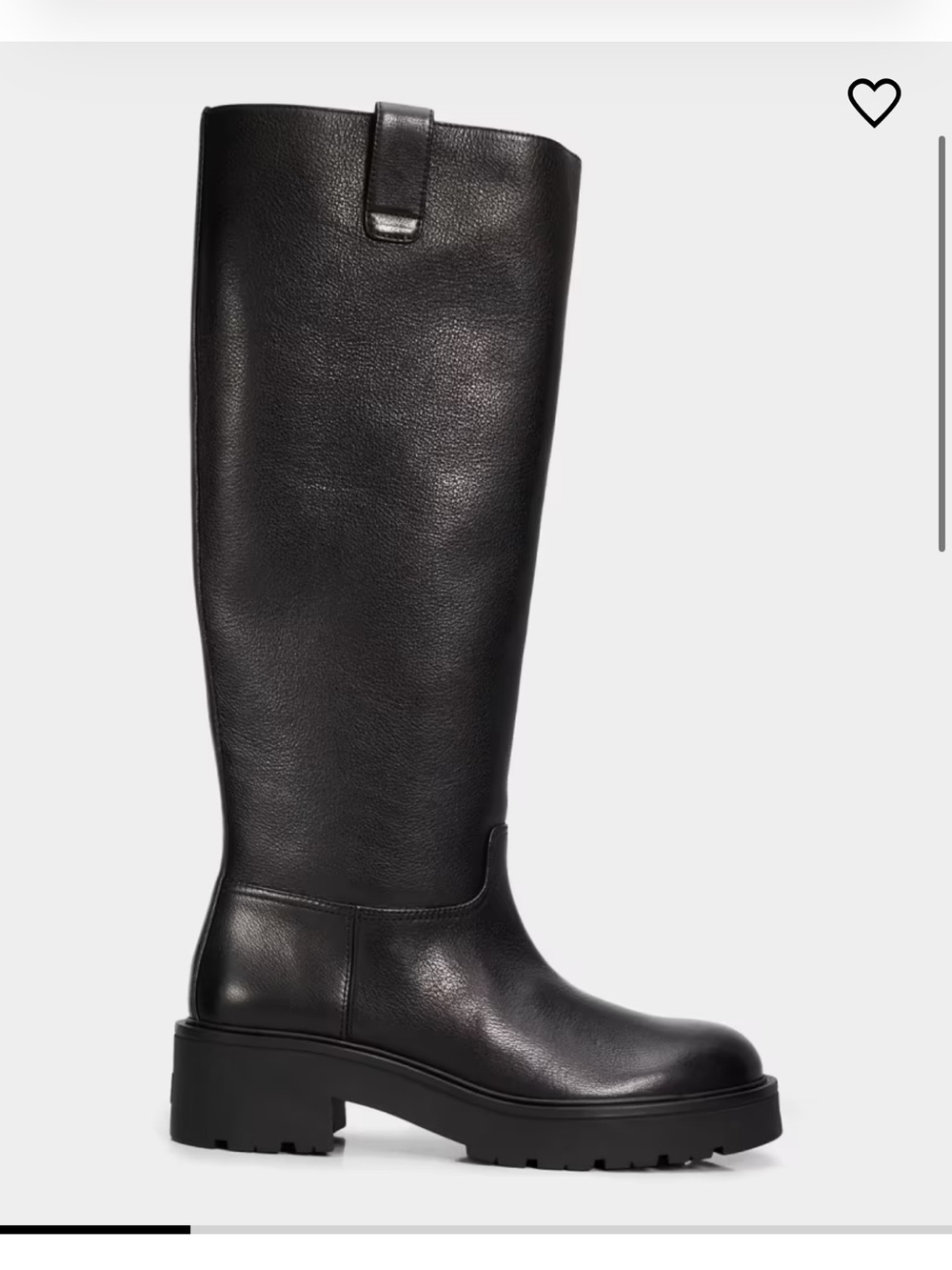 Stuart Weitzman Black Leather Over-the-Knee Lug Sole Boot